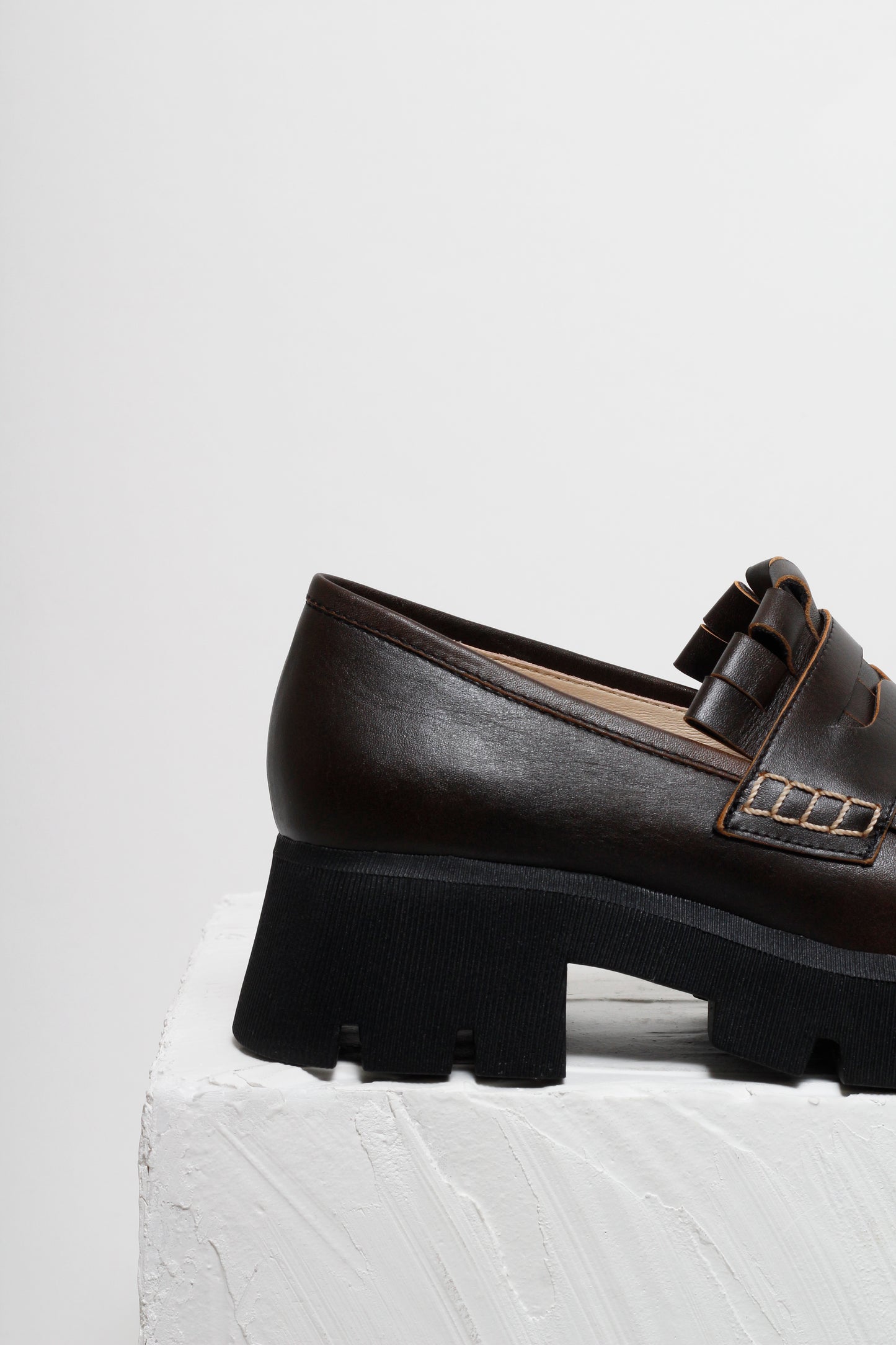Francis Fringe Maroon Chunky Loafers