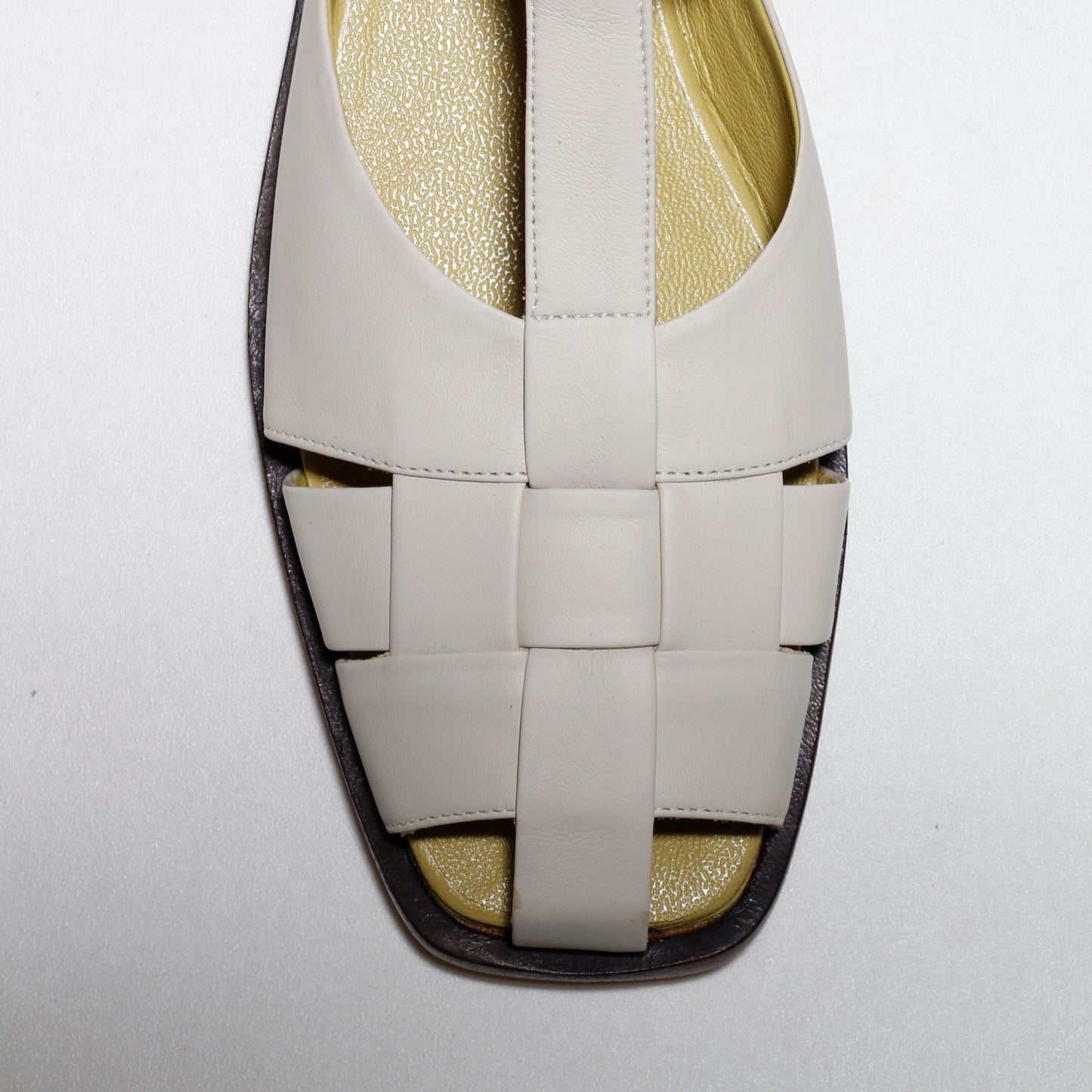 Georgia Off-White Fisherman Lather Sandals by Mafalda Handmade craftsmanship