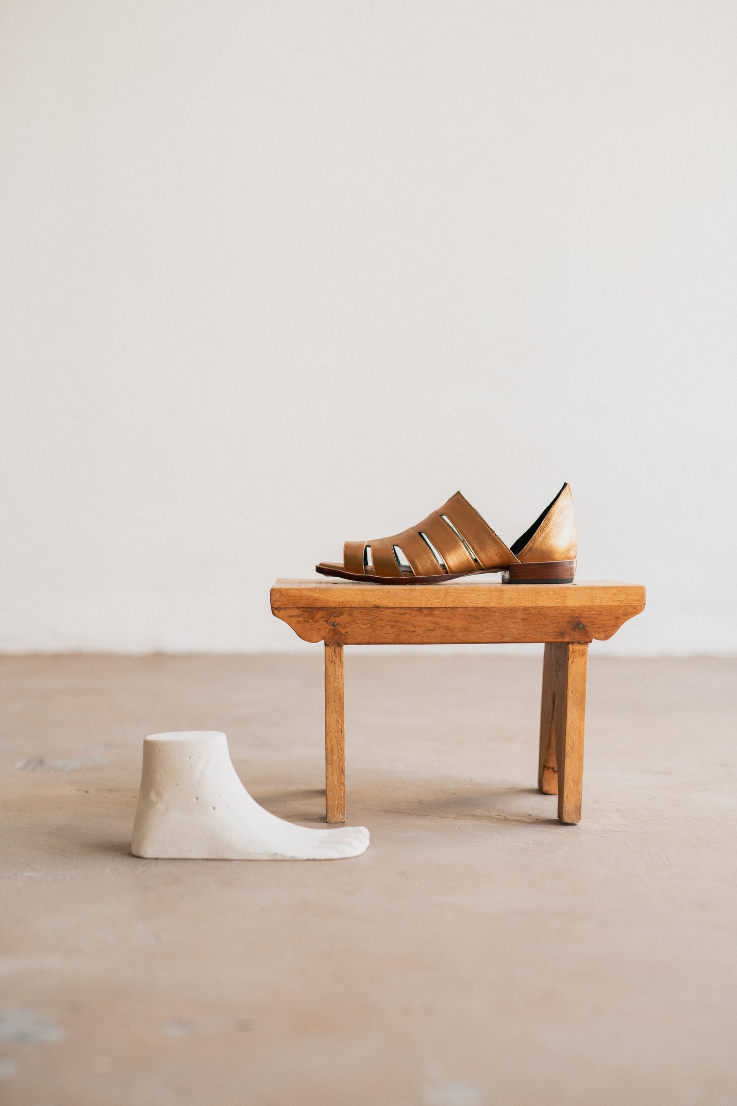 Gisele Gold Peep-toe Sandals