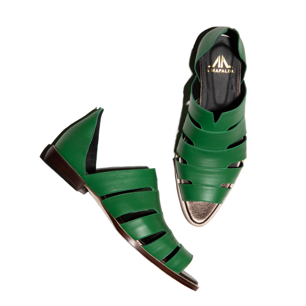 Gisele Emerald Green Sandals – Mafalda