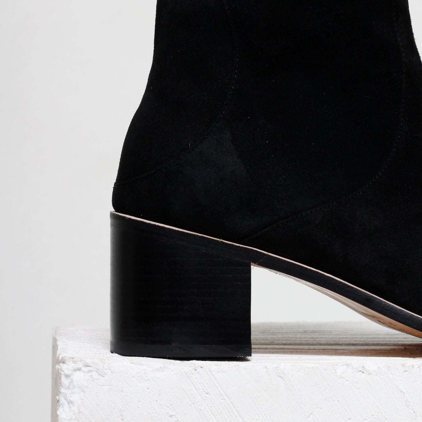 Ines Black Suede Ankle Boots
