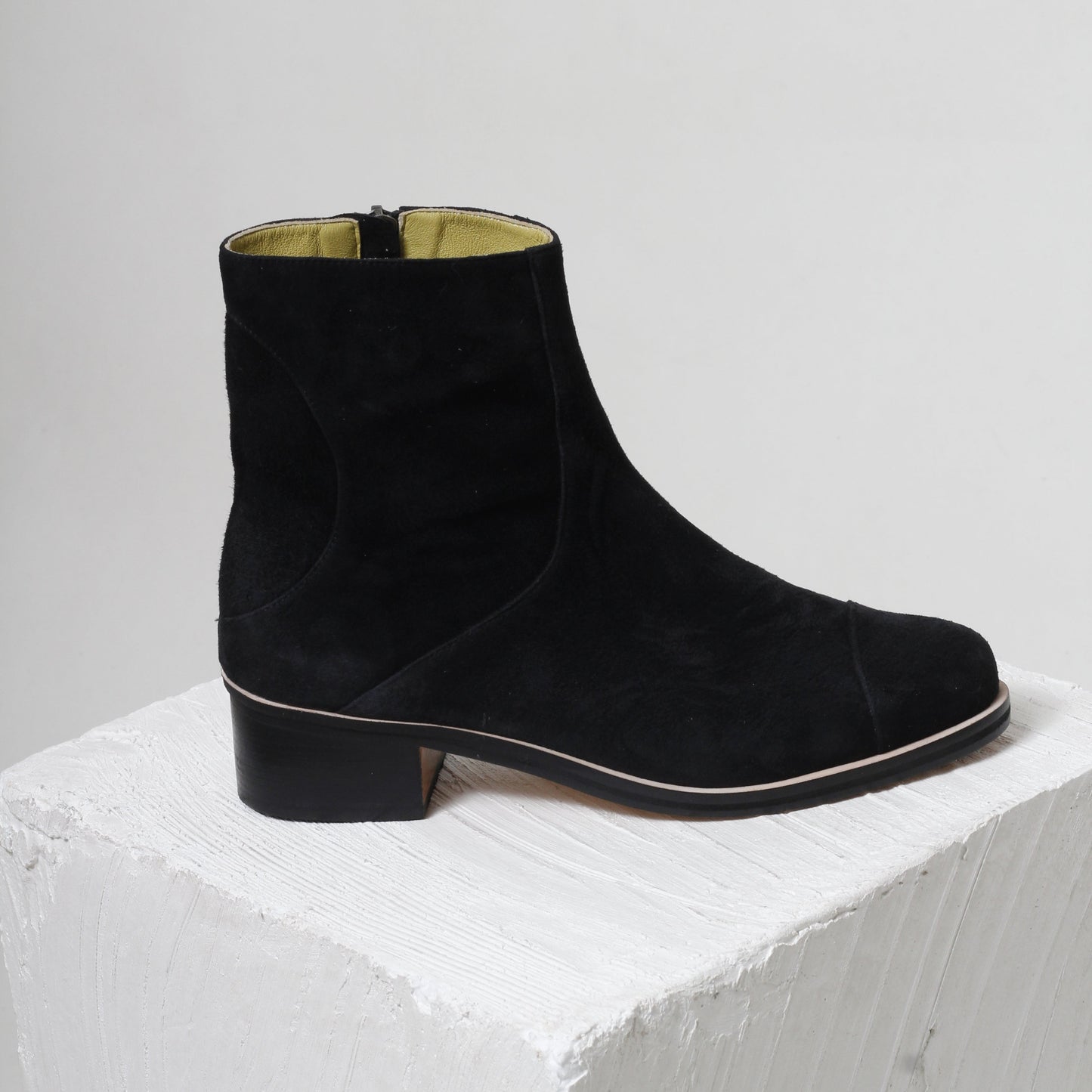 Ines Black Suede Ankle Boots