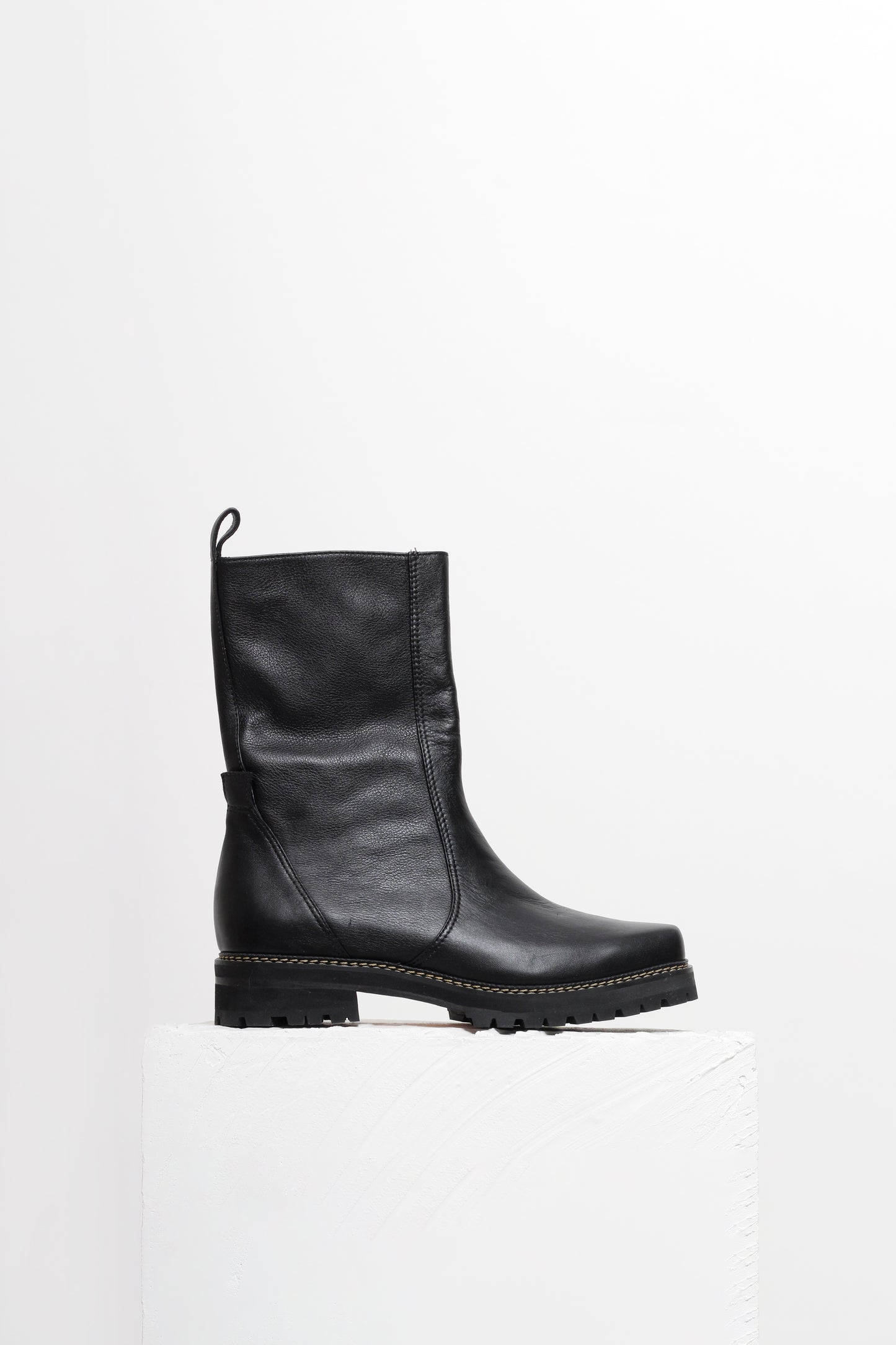 Isis Mid Calf Black Boots