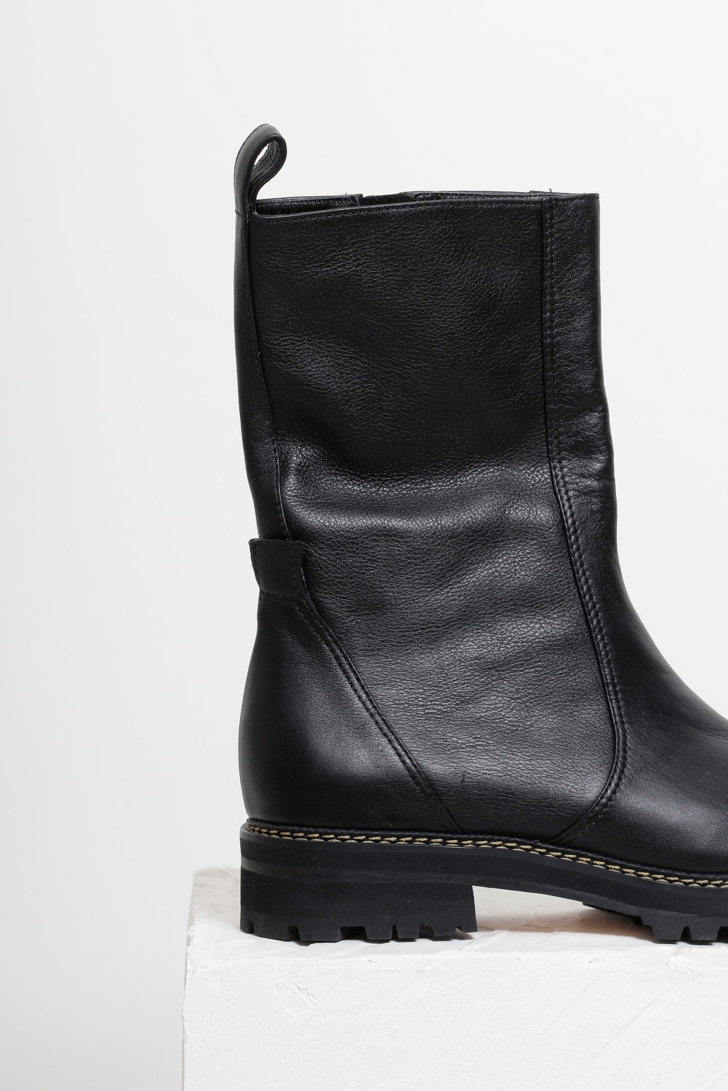Isis Mid Calf Black Boots