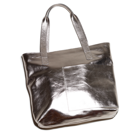 Jil Silver Tote Bag