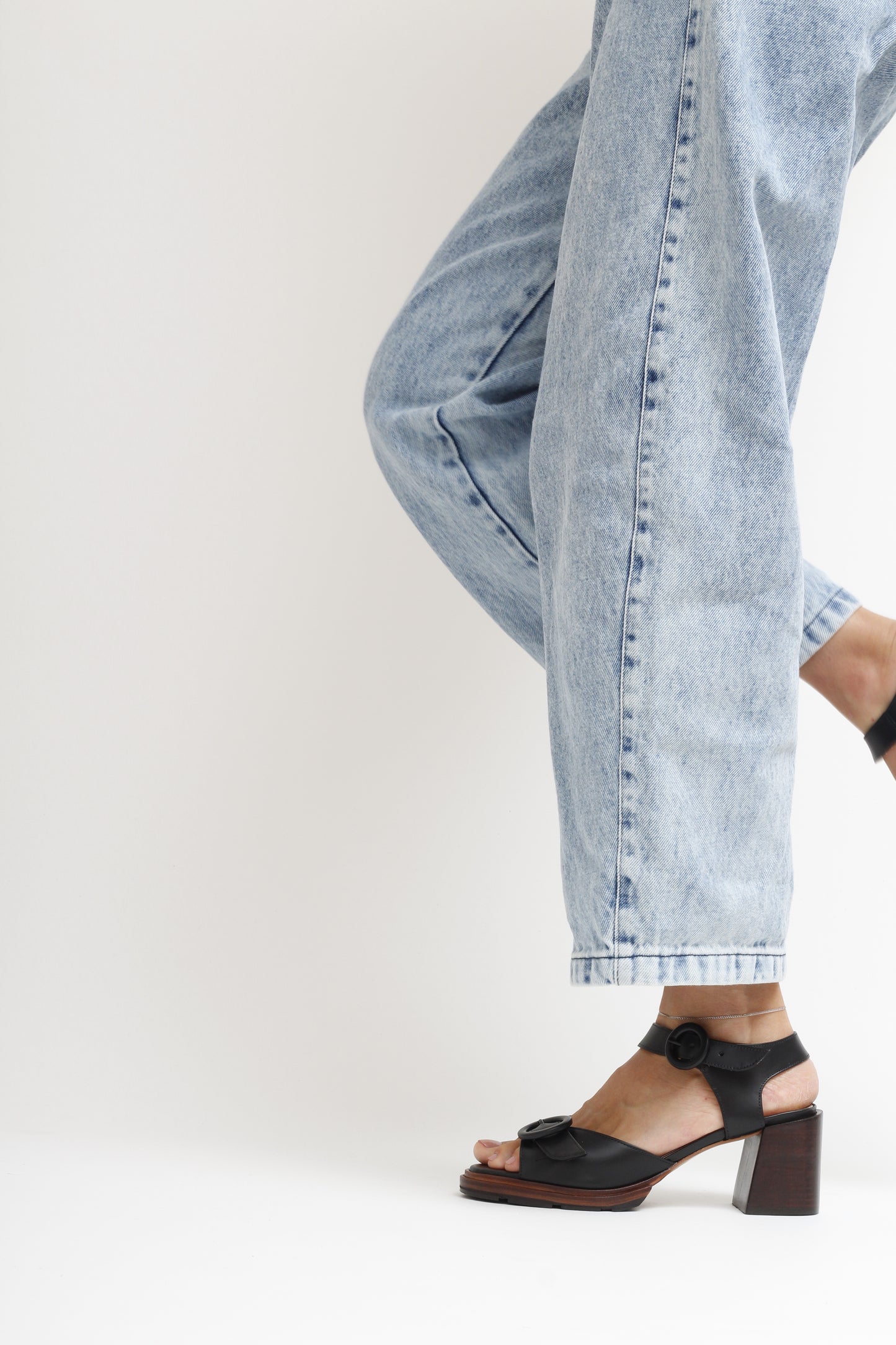 Karina Heeled Black Sandals