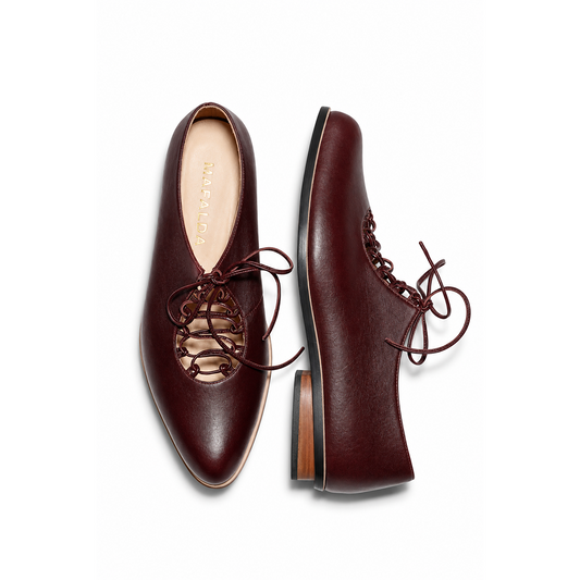 Kika Tie Up Coffee Brown Shoes