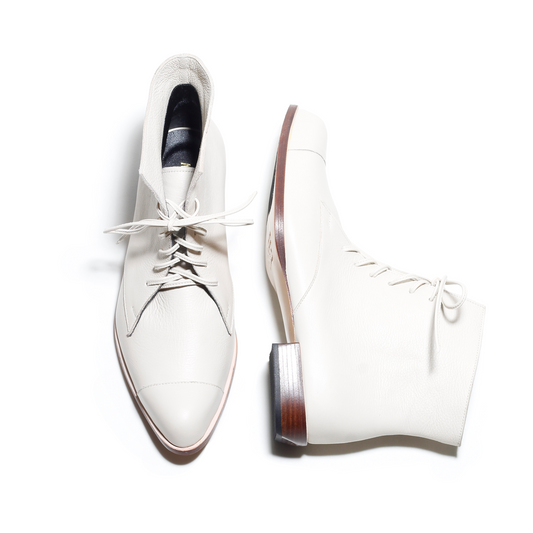 Liz Off-White Ankle Boots