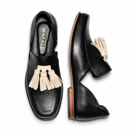 Loren Tassel Black Loafer