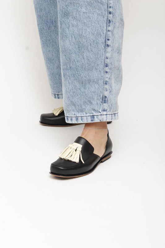 Loren Tassel Black Loafer
