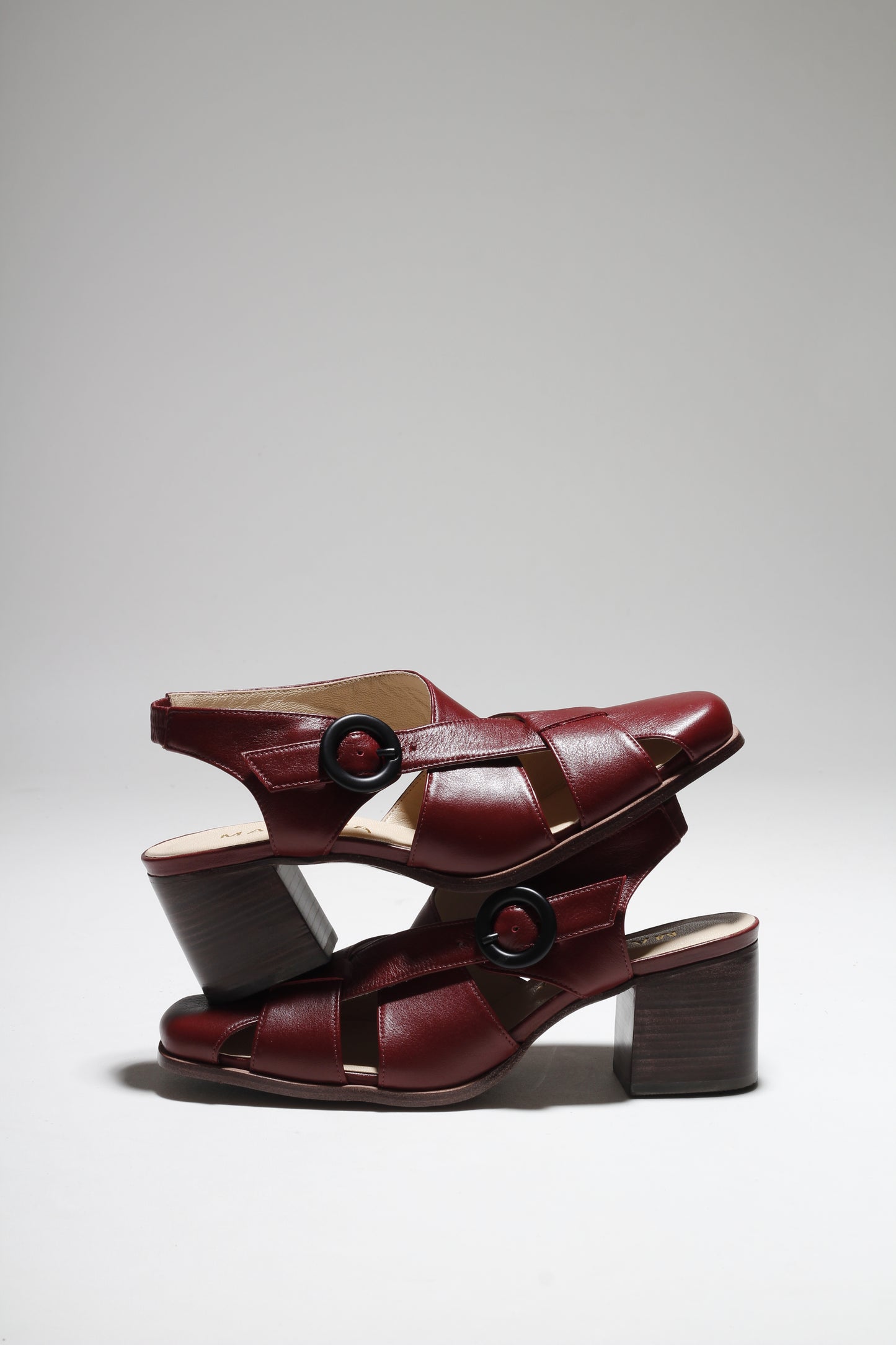 Lucia Burgundy Wine Leather Pumps