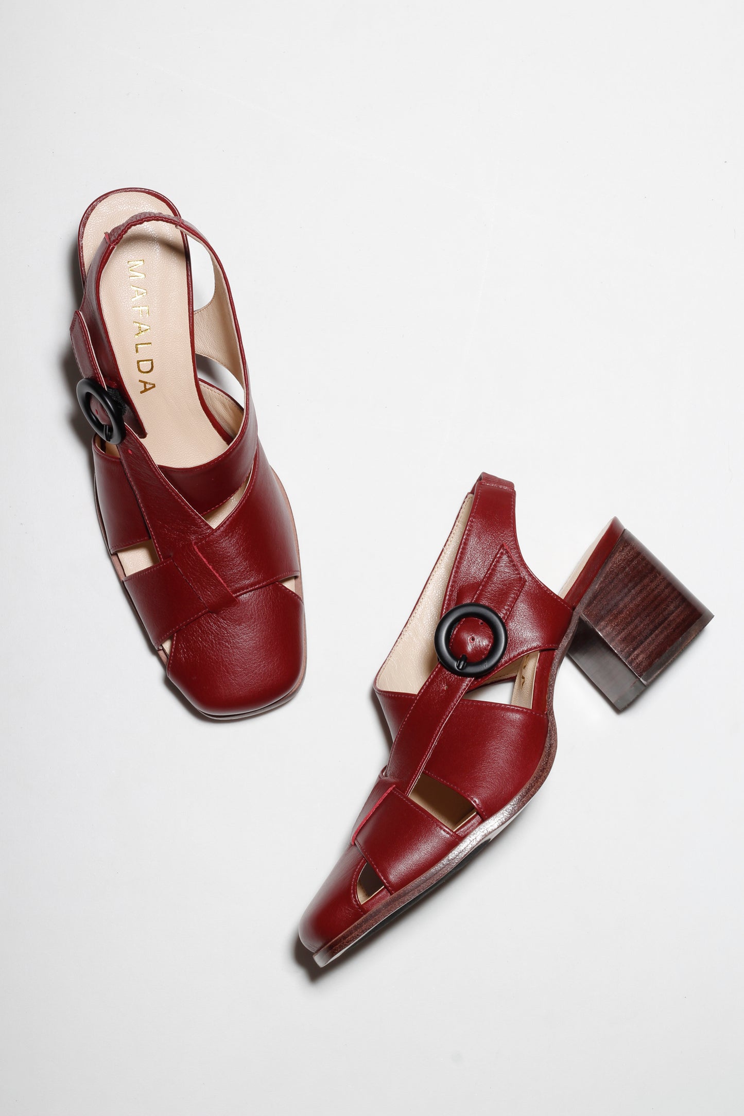 Lucia Burgundy Wine Leather Pumps