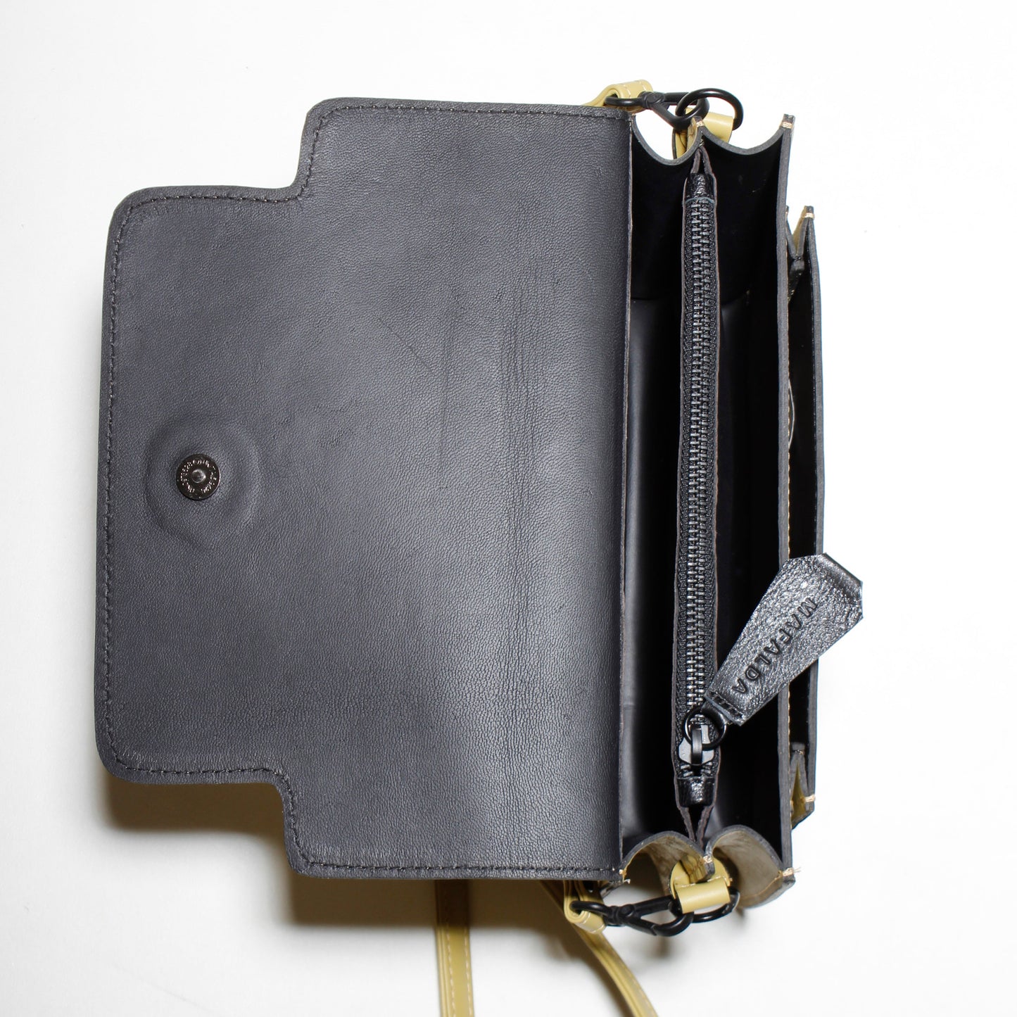 Maia Olive Green Leather Shoulder Bag