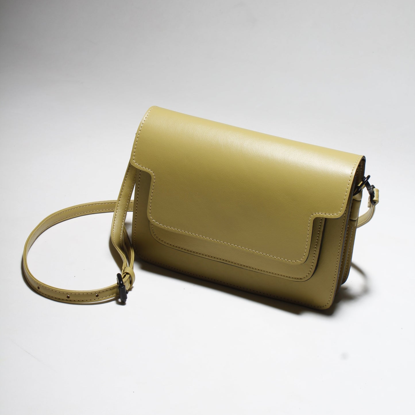 Maia Olive Green Leather Shoulder Bag