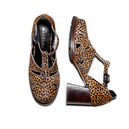 Maite Animal Print Heeled Sandals