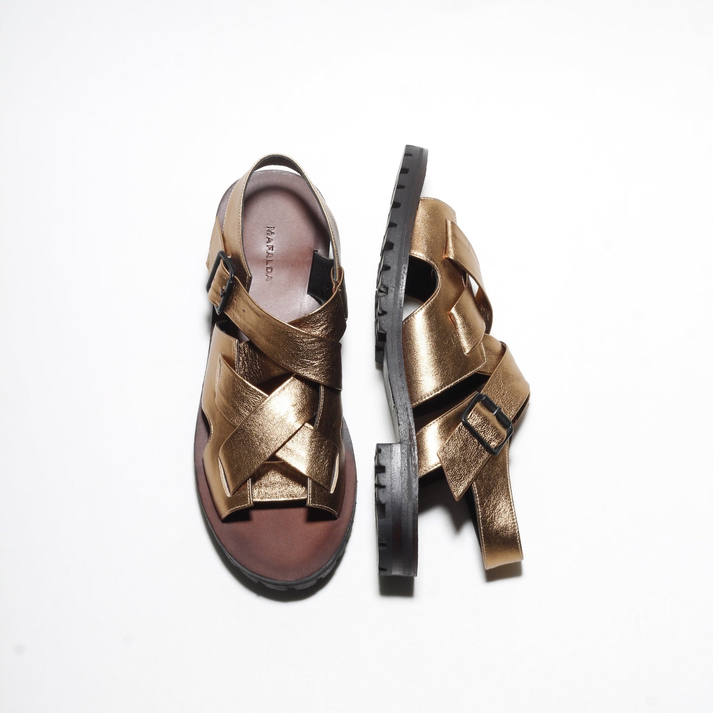 Martina Gold Sandals