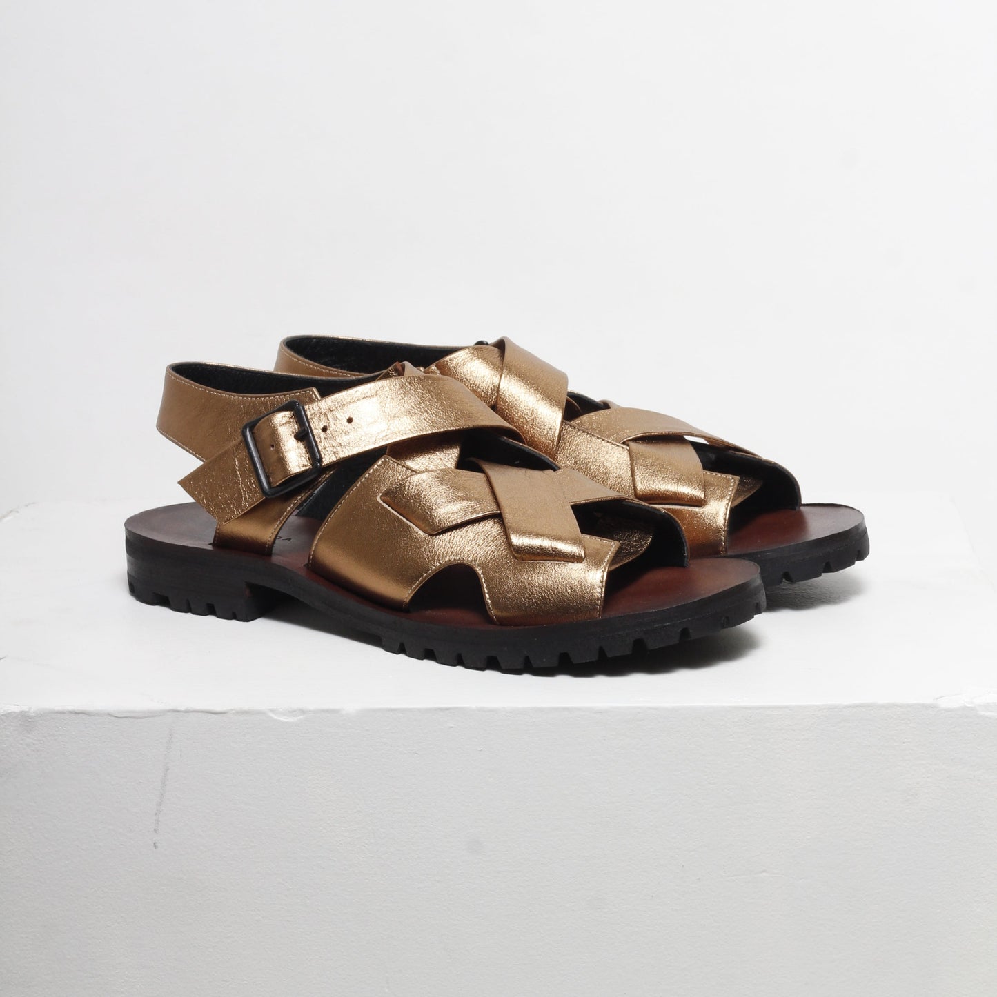 Martina Gold Sandals