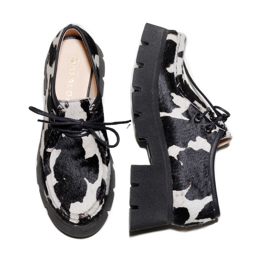 Naomi Cow Print Chunky Loafer