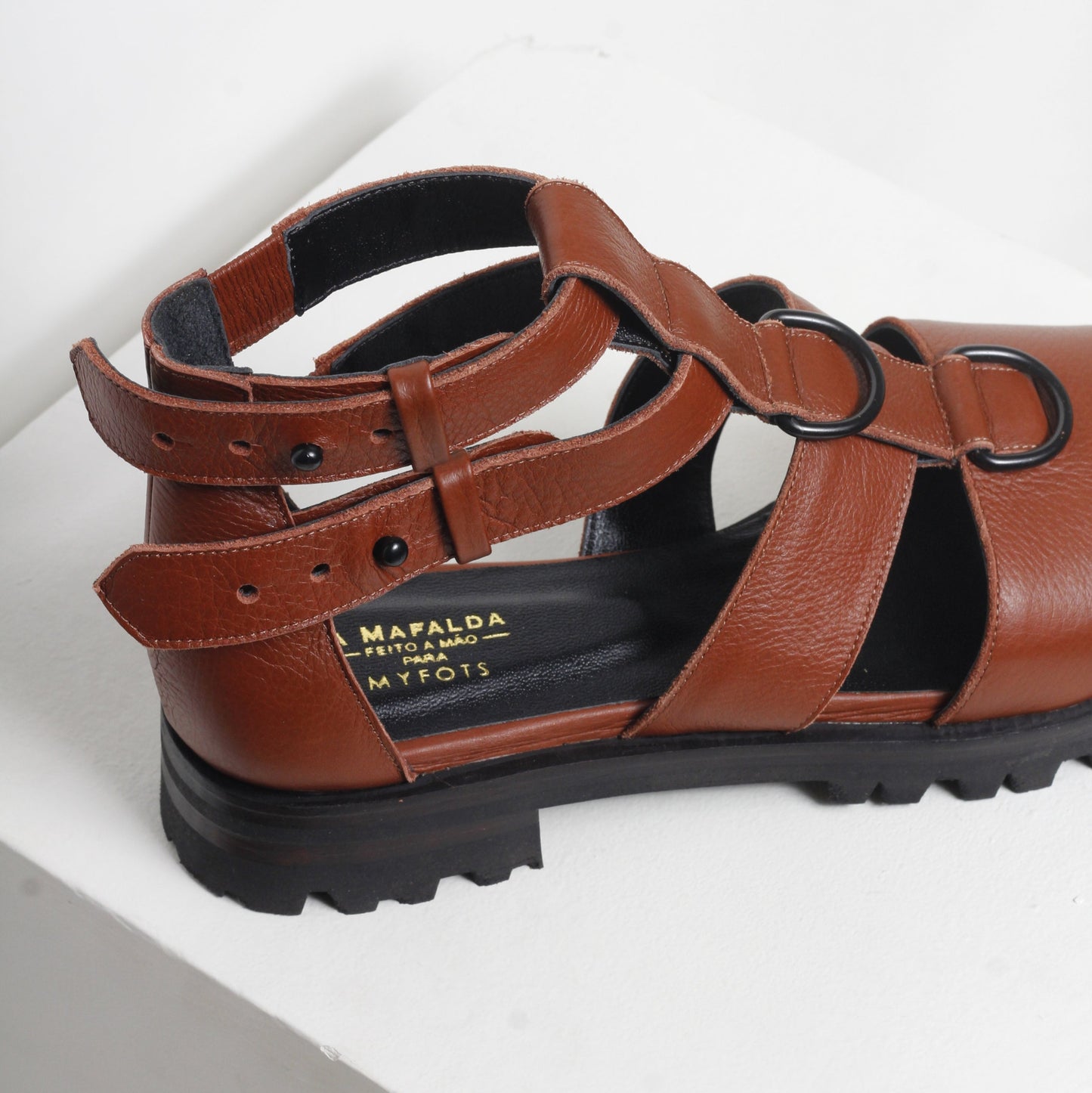 Pietra Havana Brown Flat Sandals