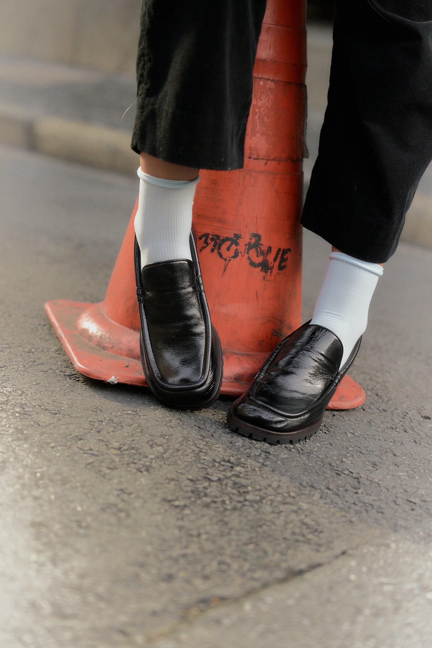 Dorothy Black Patent Loafer