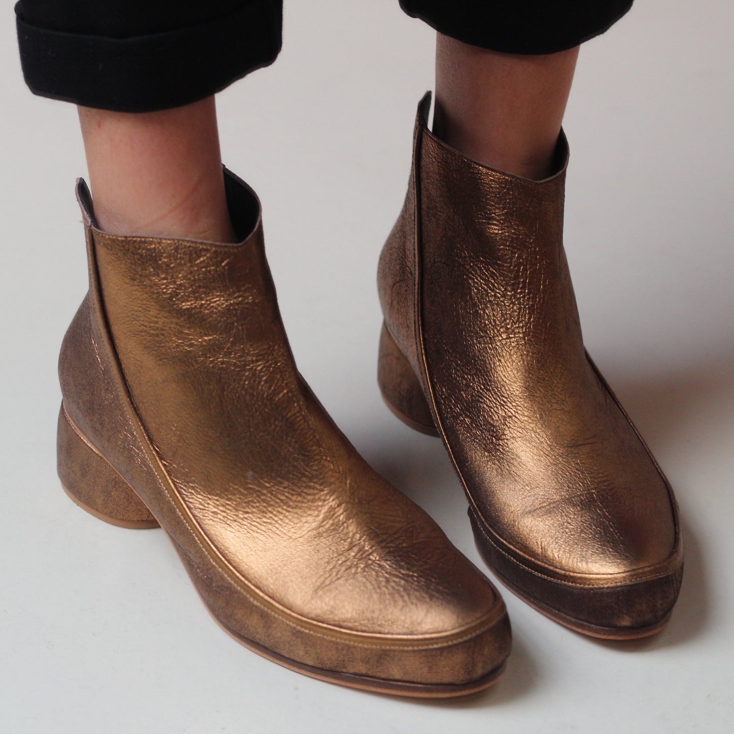Aphrodite Gold Ankle Boots