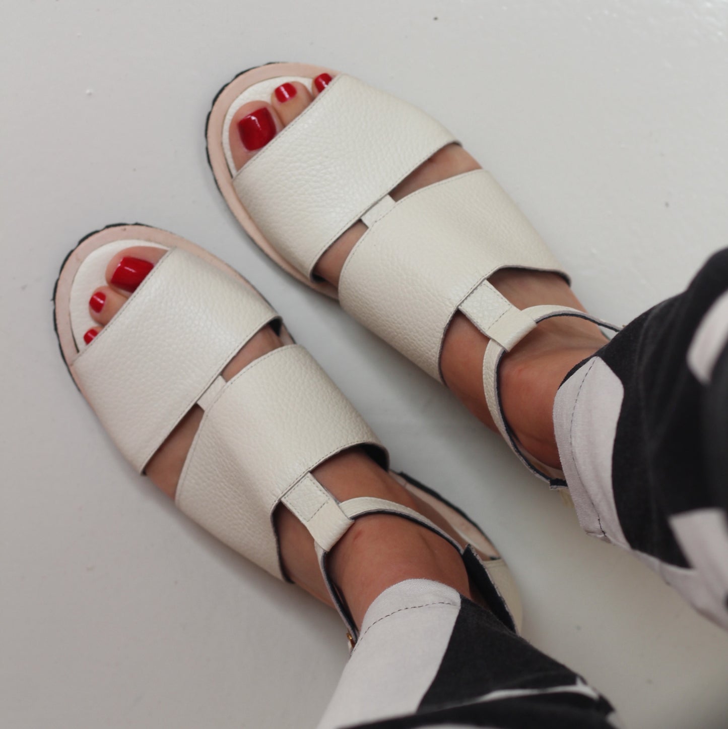 Mafe Off-White Sandals